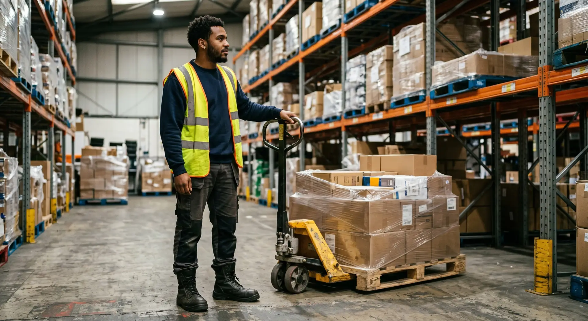 Portrait of a warehouse operator | clarus wms Portrait of a warehouse operator